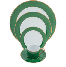  ColorSheen Emerald Green Gold Ultra-White 5 Piece Place Setting - Pickard China - UCSHEGG-502-TR