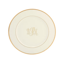  Ivory Signature Gold With Monogram Salad Plate - Pickard China - SIGOWM-005-DX