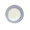 White ColorSheen Light Blue Gold Bread and Butter Plate