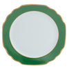 Georgian Colorsheen Emerald Green Gold Banding Ultra-White 5 Piece Place Setting