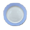 Ultra-White Georgian ColorSheen Light Blue - Platinum Banding - Charger Plate