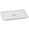 Ultra-White Signature Platinum Giftware With Monogram - Small Rectangular Tray