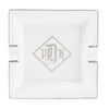 Ultra-White Signature Platinum Giftware With Monogram - Solid Black Ash Tray