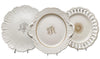 Ultra-White Signature Gold Giftware With Monogram - Round Sculpted Platter