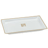 Ultra-White Signature Gold Giftware With Monogram - Small Square Tray