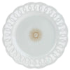 Ultra-White Signature Gold Giftware With Monogram - Round Pierced Rim Platter