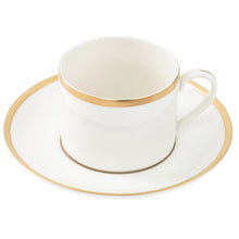  White Signature Gold No Monogram Can Teacup Saucer - Pickard China - WSIGONM-019-CN