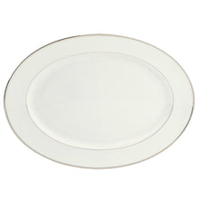  White Signature Platinum No Monogram Oval Platter - Pickard China - WSIPLNM-039-DX