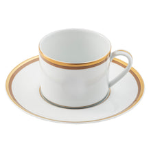  Charlotte Moss No Topiary Motif - Tea Cup Saucer - Gold and Brown Band - Pickard China - UCMNTOM-019-CN