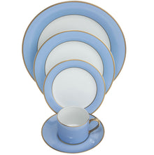 ColorSheen Light Blue Gold Ultra-White 5 Piece Place Setting - Pickard China - UCSHLBG-502-TR