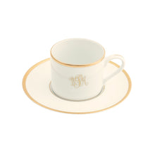  Ivory Signature Gold With Monogram Can Teacup - Pickard China - SIGOWM-012-CN
