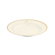  Ivory Signature Gold With Monogram Soup Plate - Pickard China - SIGOWM-024-SP