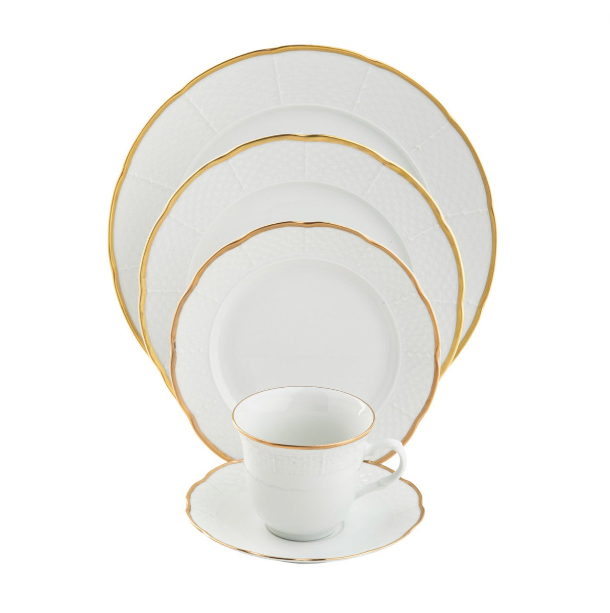 Sea Island Gold Ultra-White 5 Piece Place Setting