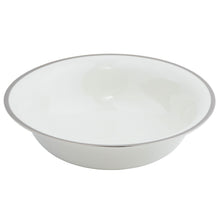  White Signature Platinum No Monogram Round Vegetable Bowl - Pickard China - WSIPLNM-043-DX