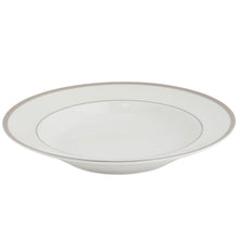  White Signature Platinum No Monogram Soup Plate - Pickard China - WSIPLNM-024-SP